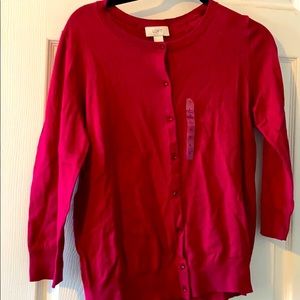 Loft cardigan maroon color